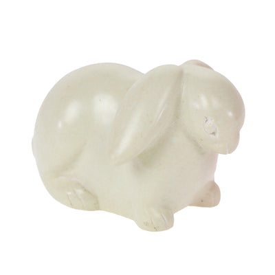 Soapstone Carved Floppy Bunnies, 3-Piece Set