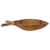 Fish Design Nested Olive Wood Serving Bowls, Set of 3