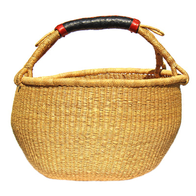 Bolga Market Basket, Extra Large Natural with Neutral Handles