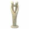 Natural 8-inch Tall Soapstone Family Sculpture - 2 Parents 1 Child