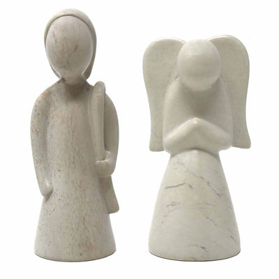 Nativity Soapstone Sculpture, 14-Piece Set (including Display Board)