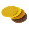 Handmade Felt Macaroon Coasters, Set of 4: Honey Bee