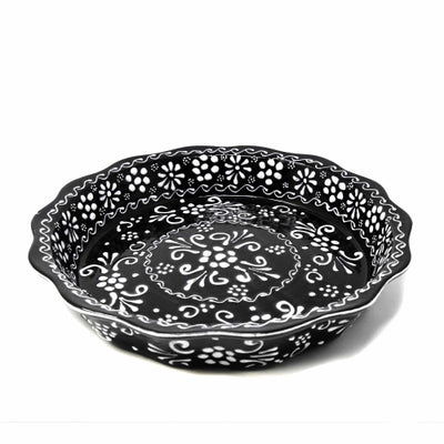 Encantada Handmade Pottery Serving Dish, Ink