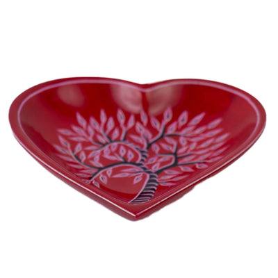 Soapstone Heart Trinket Bowl - Medium - Red Acacia Tree