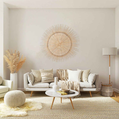 Large Palm Sun Circle, Natural 47 inch
