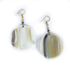 Circle Dangle Horn Earrings