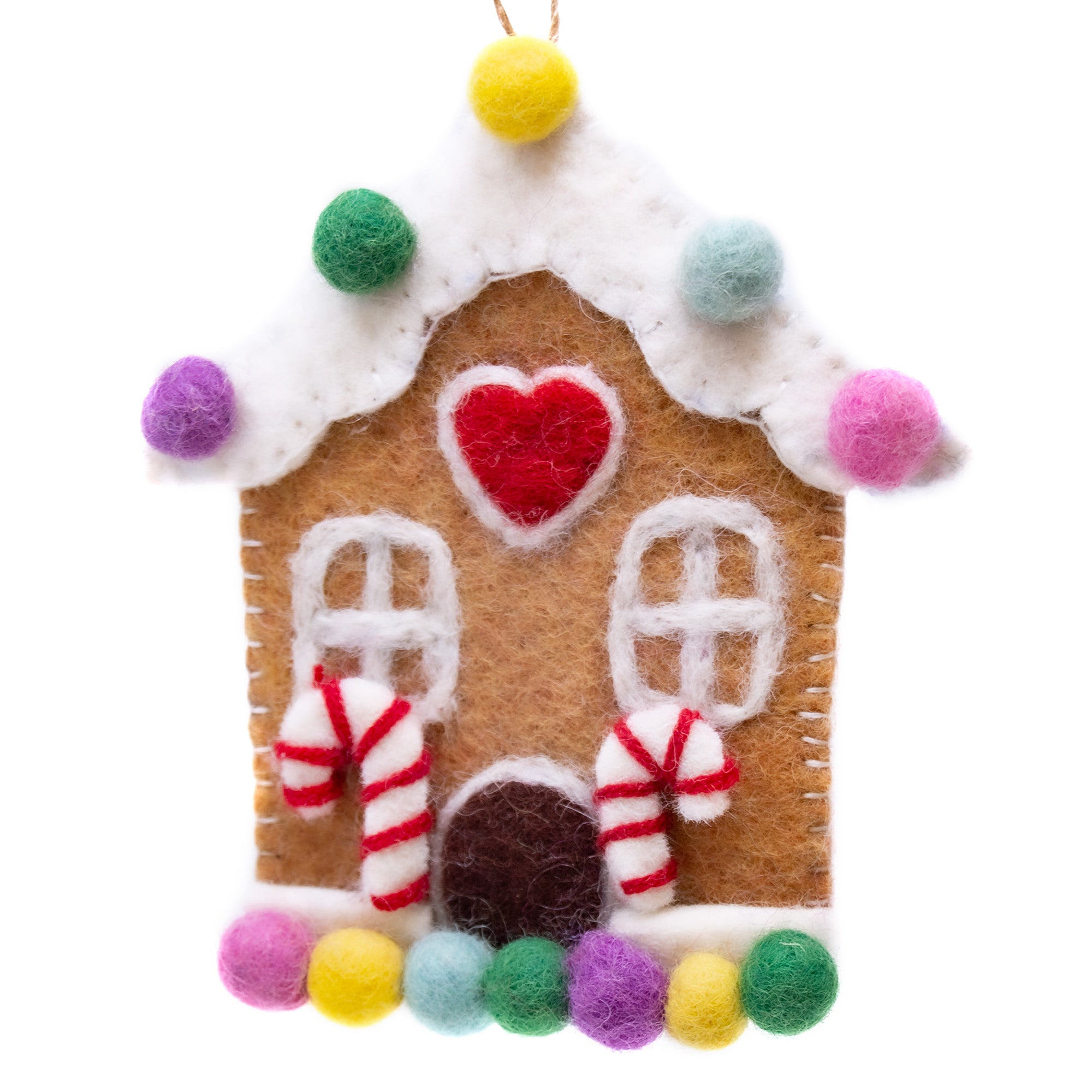 Gingerbread House Handmade Felt Ornament