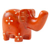 Soapstone Elephant - Medium - Orange
