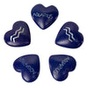 Handcarved Zodiac Kisii Soapstone Hearts, Set of 5: AQUARIUS