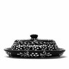 Encantada Handmade Pottery Butter Dish, Ink