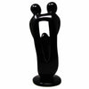 Soapstone Family 2 Parents 1 Child 10 inch- Painted Black
