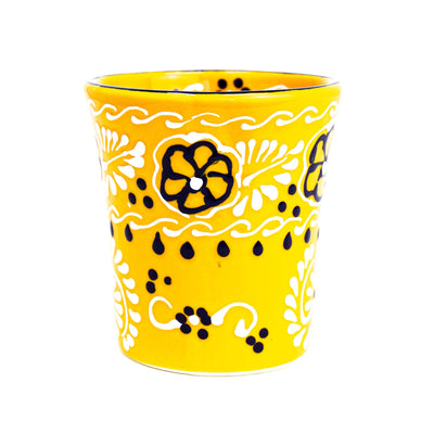 Mexican Pottery Flared Coffee Mugs, Mango
