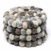 Felt Ball Coasters: 4-pack, Tie Dye Grey