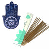 Third Eye Chakra Hamsa Hand Incense Holder and Sage Stick Incense