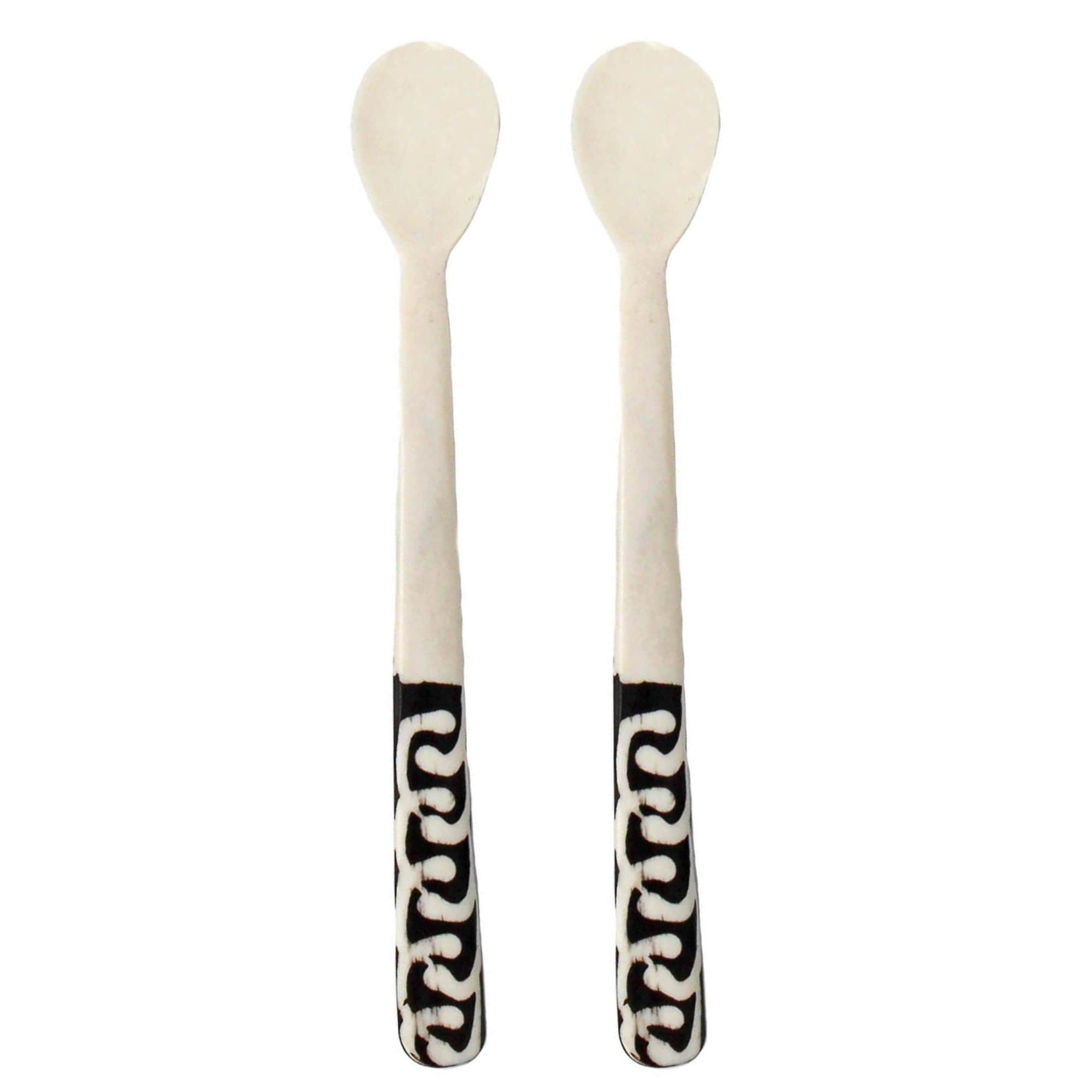 Long Batik Bone Spoon, Set of 2