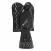 Soapstone Angel Sculpture - Black Finish with Etch Design