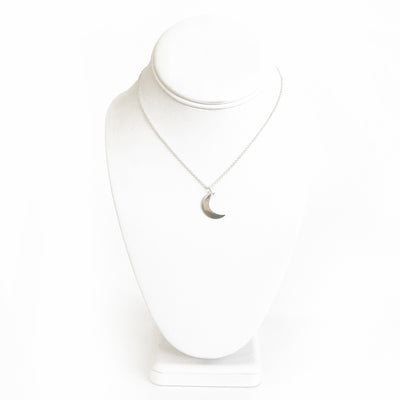 Silverpolished Crescent Moon Necklace