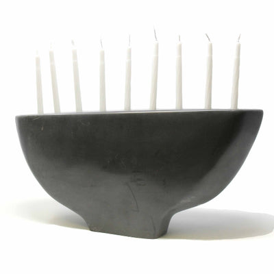 Soapstone Black Menorah