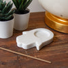 Handmade Marble Hamsa Hand Tea Lights, Set of 2