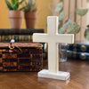 Soapstone Traditional Standing Cross in Banana Fiber Storage Box