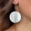 Circle Dangle Horn Earrings