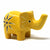 Soapstone Elephant - Medium - Yellow