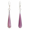 Mulberry Clam Shell Long Teardrop Earrings