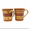 Hand Painted Flared Cups - Red, Set of Two