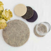 Handcrafted Felt Macaroon Trivet & Coaster Gift Set in Heather Cloud Grey