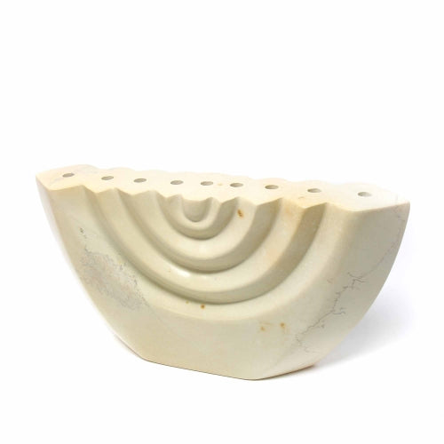 Soapstone White Menorah