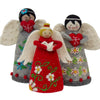 Set of 3 Handcrafted Felt Angel, Tree Topper/Tabletop Decor