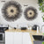 Global Crafts Large and Small Sun Circle Wall Decor, Charcoal Burst