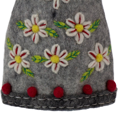 Handcrafted Felt Angel Tree Topper/Tabletop Décor, Grey