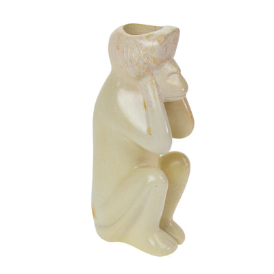 Soapstone Monkey See, Do, Hear Candle Holder Statues