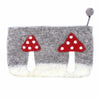 Handmade Felt Mushroom Clutch