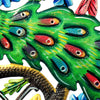 Peacock in Tree Painted Haitian Metal Drum Wall Art, 24"