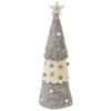 Handcrafted Felt Christmas Tree Topper or Tabletop Decor, Set of 3 Grey
