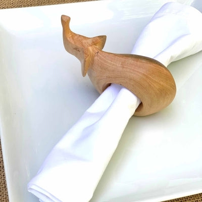 Mahogany Elephant Napkin Rings