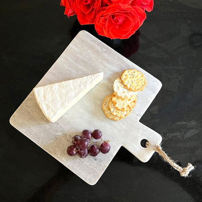 Handmade Marble Cheese or Cutting Board with Handle