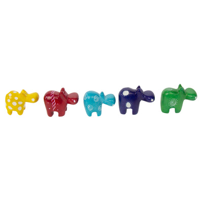 Soapstone Tiny Hippos - Assorted Pack of 5 Colors