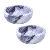 Handmade Grey Marble Pinch Bowls, Set of 2