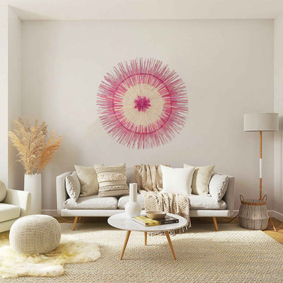Large Palm Sun Circle, Pink 47 inch
