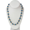 Handcrafted Clay Bead Short Necklace from Haitian Artisans, Blue