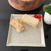 Soapstone Bunny Design Square Appetizer Plate