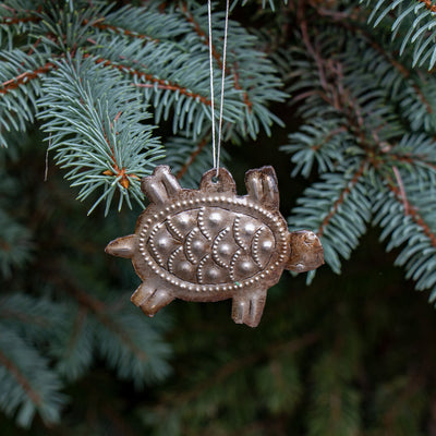 Turtle Nautical Haitian Steel Drum Christmas Ornament