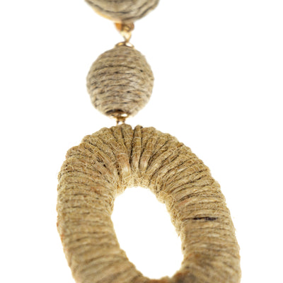 Handmade Jute Geo Statement Earrings