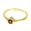 Handmade Gemstone 18K Gold-Plated Stackable Rings, Set of 3