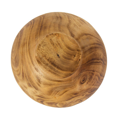 Nested Round Scalloped Jacaranda Wood Bowls, Set of 3