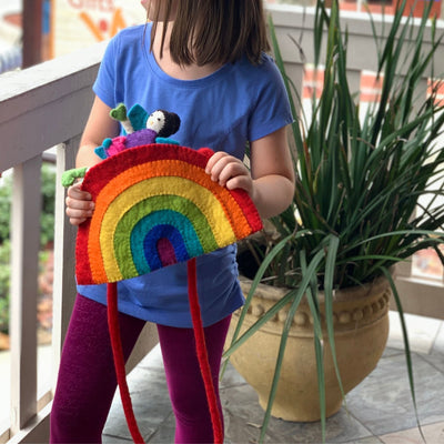 Felt Rainbow Shoulder Bag