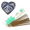 Grey Heart Soapstone Incense Holder with Sage Incense Sticks